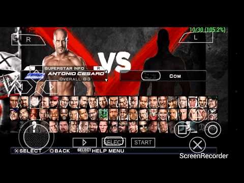 WWE 13 PSP by CROCOX111 Full roster including dlcs