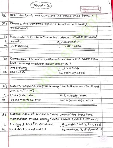 #Class12#English#Modelset solution😊