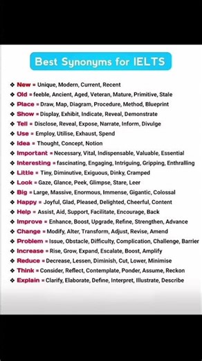 21 Synonyms You NEED To Know To Pass The IELTS Test #ieltsprepration #ielts