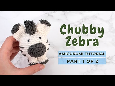 Chubby Zebra amigurumi tutorial. How to crochet a Zebra for beginners PART 1