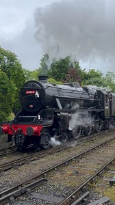 239K views · 6.5K reactions | 12°c and it’s chucking it down. The LMS ‘Black 5’ No. 44806 leaving Grosmont station Pickering bound. | North Yorkshire Weather Updates | Facebook