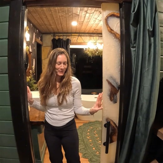 This A-frame is small, cozy, and decorated like an evergreen dream. Natural moss, warm wood, and forest views from every angle. We shared the full tour in our latest YT video. A Quiet Place MOuntain Escape https://www.aquietplacemountainescape.com/ | Cody & Kellie
