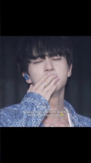 Jin giving his most awaited iconic Hand Kiss💋😭😚