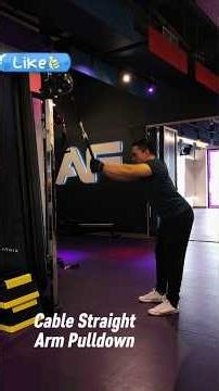 Cable Straight Arm Pulldown #backworkout #motivation #tutorial