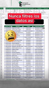 175K views · 3.5K reactions | Filtra datos con botones en Excel ✅ #excel #exceltips #formacionacademicaexcel | FAE - Formación Académica Excel | Facebook