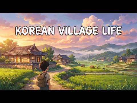 Village Life of Korea 🌿 | Ghibli-Style Peaceful Animation (3 Minutes of Calm)