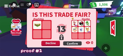 Trading MM2 for Adopt Me - Proof Collection