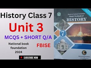 History Class 7 Unit 3 |MCQS + SHORT Q/A NBF| Federal Board Islamabad 2024 ‪@Nguideofficial‬