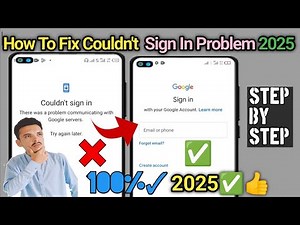 There Was A Problem Communicating with Google Servers Couldn't Sign in How To Fix Gmail In Youtube