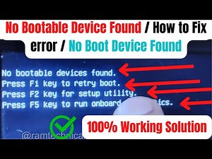 !FIXED! Error No Bootable Device Found / dell laptop no boot device found