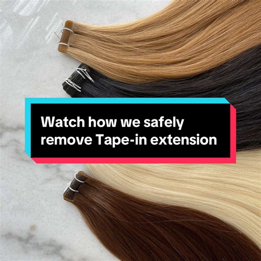 ✨Looks easy, but it’s trickier than it looks! NEVER remove tape-ins at home — it can damage your hair and the extensions. We use pro remover gentle techniques to protect every strand 💇‍♀️🫶 #hair #hairtutorial #hairtok #hairextensions #tapeinextensions