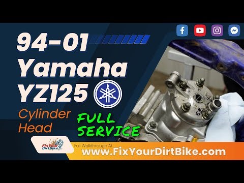 1994 - 2001 Yamaha YZ125 Cylinder Head Service - Full | #yz125 #yamaha #fixyourdirtbike