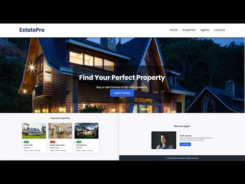 HTML & CSS Projects | Real Estate Website Design HTML & CSS.