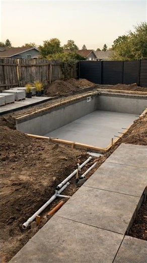 Insane Backyard Upgrade: Pool Build + Clean Modern Finish
