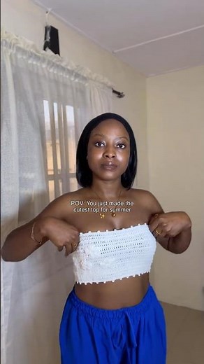 Crochet Tube top Tutorial live on my channel☺️✨ #crochetcroptop #crochettop
