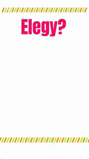 Elegy? Genre of poetry |Literature#genre #literatura #shorts