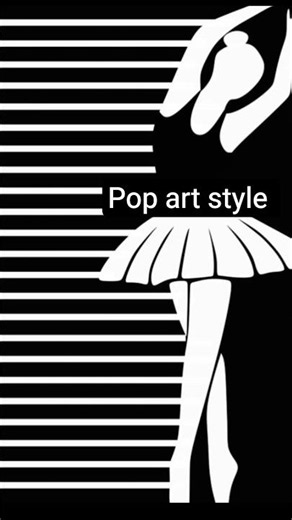 negative art or Pop art style ballet dancer drawing/sketch for beginners.