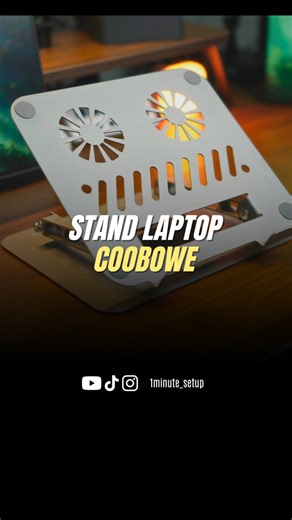 Punya Setup Laptop, ini salah satu stand yang bisa kalian pertimbangin. #standlaptop #stand | 1 Minute Setup | Facebook