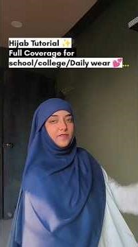 Hijab Tutorial Full coverage✨|College, office, Daily wear#viral #hijab#hijabtutorial#ytshorts#muslim