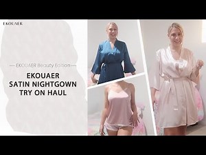 Amazing Nightgown Try on Haul | Ekouaer ft. Claire Grimes