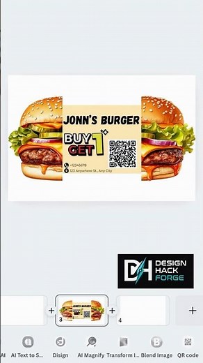 This Folded Business Card Sells for $18 on Etsy 🤯 #canva #etsy #shorts #canvatips