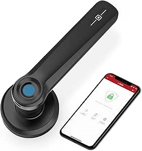 Geek Smart Fingerprint Door Lock with App - Biometric Door Knob Fingerprint Door Knob Smart Door Lock Keyless Entry Door Locks Great for Bedroom/Home/Apartment/Office/AirBnB
