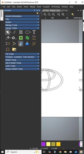 ArtCAM Vector Tutorial | #Toyota #logo | #shorts #artcam