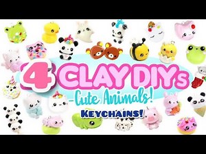 Handmade Animals Keychains with Clay / DIY Clay Cute Keychains/ How To Make Easy Keychains/ Clay Art