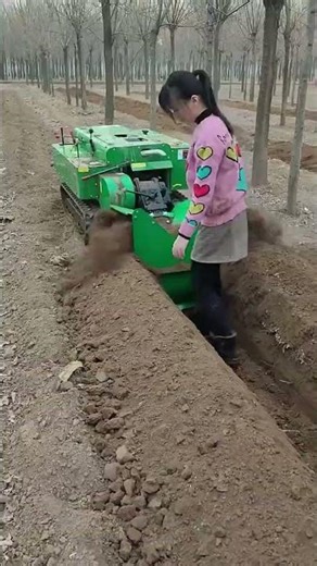 The Future of Farming: Automated Trenching Machine!#automobile#shortvideo#viral🚜