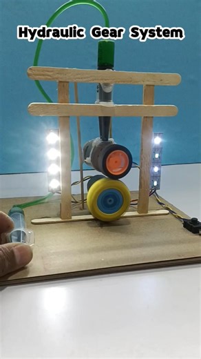 Hydraulic Gear System With Light Switch On DC Motor