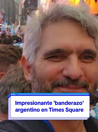 Banderazo de Argentina en Times Square antes de la final vs España