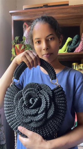 Order Crochet Rose Oreo Bag via WhatsApp
