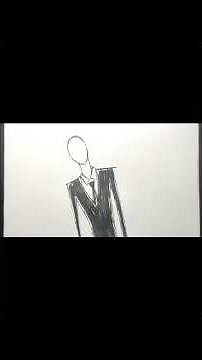 HOW TO DRAW SLENDER-MAN | SLENDER MAN HORROR GAME DRAWING | EASY DRAWING TUTORIAL STEP #Shorts