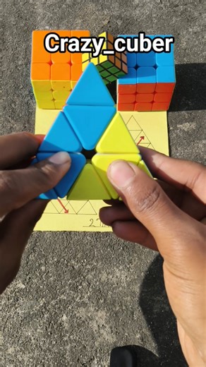 Pyramid Cube Solve In Magic Tricks 🤯🔥#tranglecube #pyramidcube #puzzle #cube #ytshorts #rubikscube