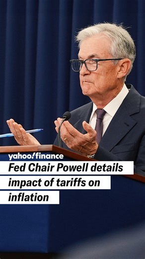 Fed Chair Jerome Powell breaks down the impact of tariffs on inflation, saying that the "pass-through to consumers has been later and less than we expected." | Yahoo Finance