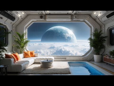 Space Apartment Ambience | Relaxing Space Sounds for Sleep & Focus