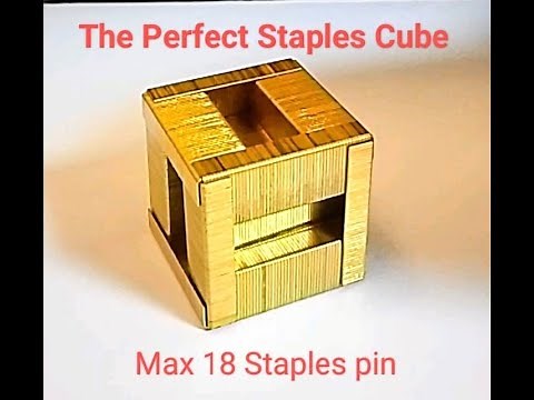 How to Make The Perfect Closed Staples CUBE BOX Step by Step | Crafting