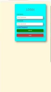 Login form in HTML using CSS..... Animation...