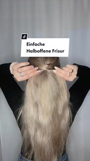 Einfache halboffene Frisur Anleitung