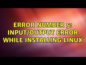Error Number 5: Input/Output Error while installing Linux (3 Solutions!!)