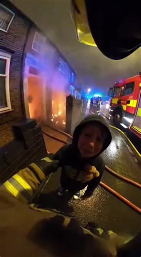Heroic Firefighter Rescues Dog from House Fire