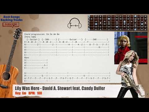 🎸 Lily Was Here - David A. Stewart feat. Candy Dulfer Guitar Backing Track with chords and lyrics