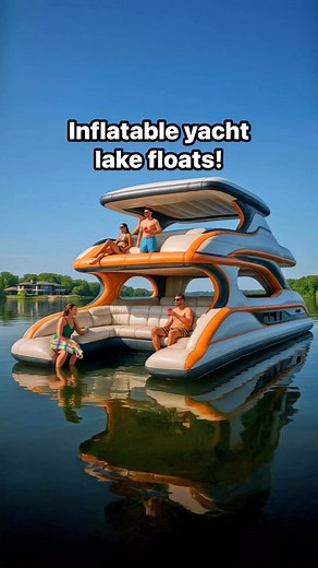 These inflatable yacht lake floats look awesome! 👏👏 | Inspiring Designs