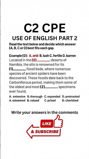 C2 Certificate Proficiency English (CPE) Use of English Part 1 with Answers 05.2025 #cpe #cpeexam