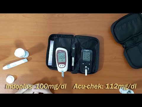 How to use the Indoplas Elite Tokyo Japan Blood Glucose Meter and comparison with Accu-Chek Active