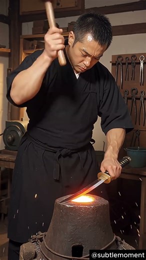🗡️Forging and casting a Japanese sword! 🗡️#short #sword #smith