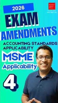 CA Intermediate | MSME Applicability Amendment | Part 4