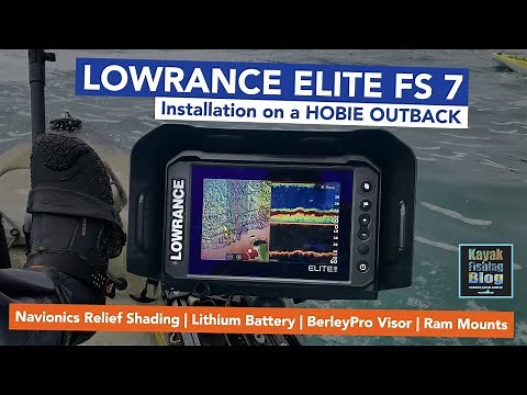 Installing a Fish Finder to a Hobie Outback - Lowrance Elite FS 7 with Navionics Relief Shading!