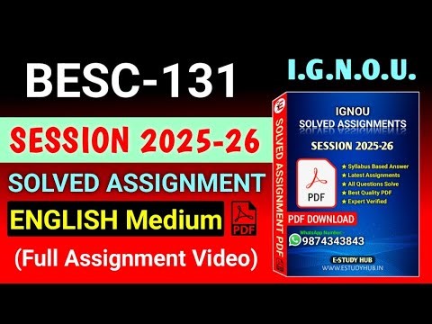 BESC 131 Solved Assignment 2025-26 English, BESC 131 Solved Assignment 25-26, BESC-131 Assignment