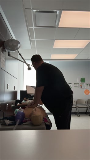 this damn manikin will be the death of me 🫠😭 #rqi #cpr #nursing #lifesaver